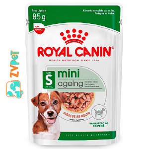 Racao Umida Royal Canin Sache Mini Ageing 12+ Para Caes Idosos De Porte Peq Com 12 Anos Ou Mais - 85 G