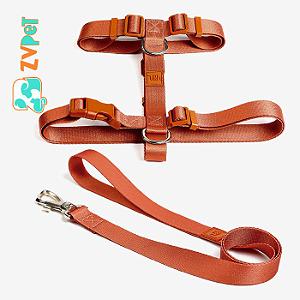 Conjunto Peitoral H E Guia P Coral - Toh