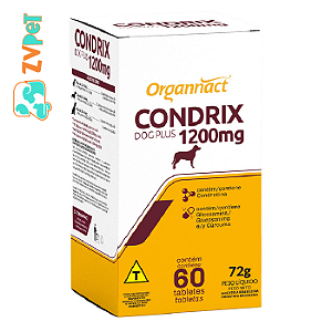 Suplemento Organnact Condrix Dog Plus Tabs Para Caes 1200mg 72g