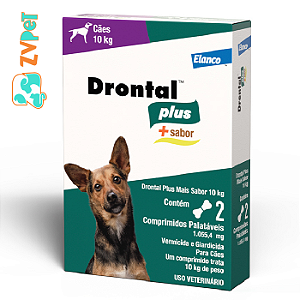 Drontal Plus Para Caes De 10 Kg 2 Comprimidos Sabor Carne