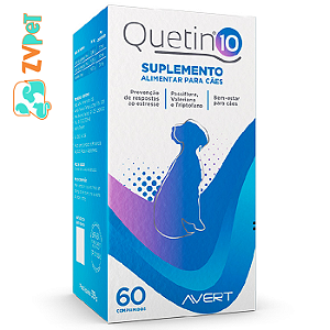 Suplemento Alimentar Avert Quetin 10 Para Caes 60 Comprimidos