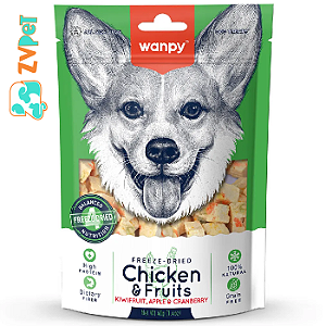 Wanpy Petisco Freeze Dried Frango E Frutas 40g Para Caes - Wanpy
