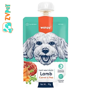 Petisco Cremoso Creamy Sache De Cordeiro Cenoura E Ervilha Para Caes 90g - Wanpy