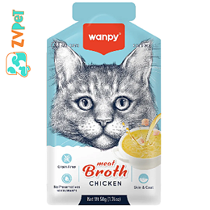 Caldo, Sopa De Frango Para Gatos 50g - Wanpy