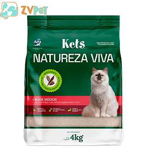 Areia De Mandioca Graos Medios Para Gatos 4kg - Natureza Viva