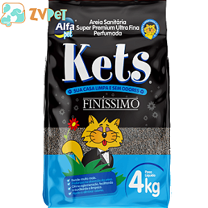 Areia Granulado Sanitario Kets Finissimo 4kg