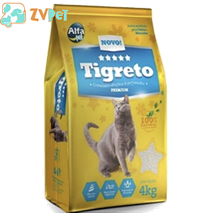Areia Sanitaria Perfumada Tigreto Premium 4 Kg