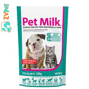 Alimento Completo Pet Milk Para CÃes E Gatos Filhotes Vetnil 100