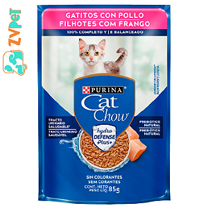 Racao Umida Cat Chow Para Gatos Filhotes Sabor Frango 85g
