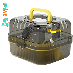 Transporte Gaiola Hamster 21x21x18cm Amarelo