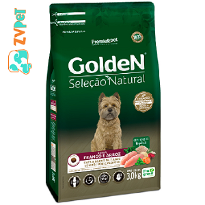 Racao Golden Selecao Natural Para Caes Senior De Porte Pequeno Sabor Frango E Arroz 3kg