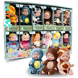 Mini Bonecas Realistas Doll Lovely Colecao Bichinhos