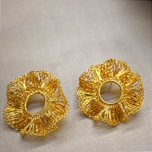 Brinco Flor de Jabô gold