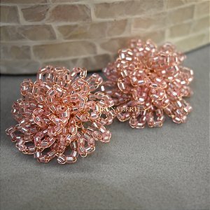 Brinco Frufru grande rosa