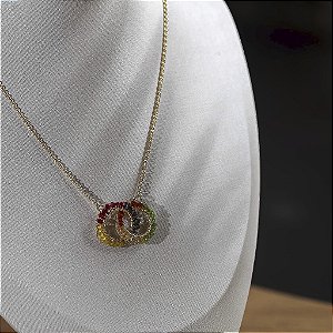 Colar Infinito colorido