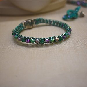 Bracelete Fio Verde Cristal