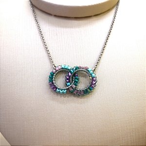 Colar Infinito Verde Lavanda