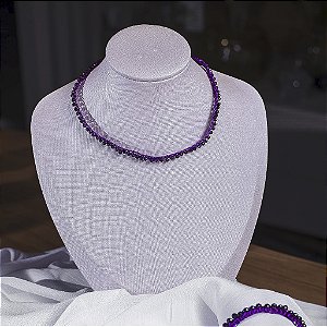 Colar Chocker Fucsia