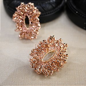 Brinco Roxy Rosê Gold