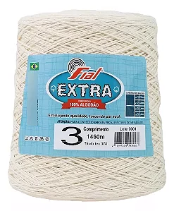 Fio Barbante Cru Tradicional 3mm 1460m Tex 378 Fial Extra