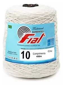 Fio Barbante Cru Tradicional 10mm 430m Tex 1510 Fial