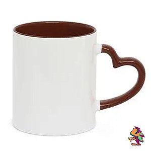 CANECA PERSONALIZADA INTERIOR E ALÇA COLORIDA