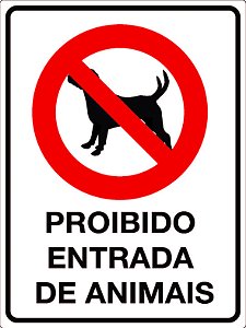 Proibido Entrada de Animais