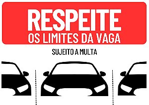 Placa Estacione Limites Vaga