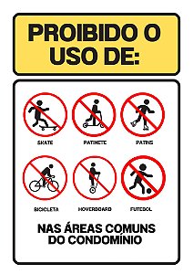 Placa Regras Area Comum