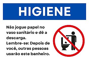 Placa Higiene Banheiro