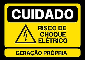 Placa Aviso Risco de Choque