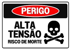 Placa Perigo - alta tensâo