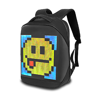 Mochila LED Smart Impermeável Personalizável Por Aplicativo