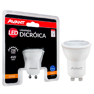 Avant Lâmpada LED Mini Dicróica MR11 GU10 Bivolt 4W 3000K