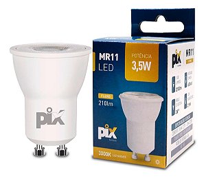 Pix Lâmpada Led Mini Dicroica Mr11 3,5w 3000k Bivolt