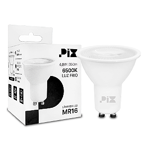 Pix Lâmpada Led Dicroica MR16 4,8w 6500k Ip20 Bivolt