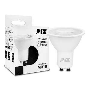 Pix Lâmpada Led Dicroica MR16 7w 6500k Ip20 Bivolt