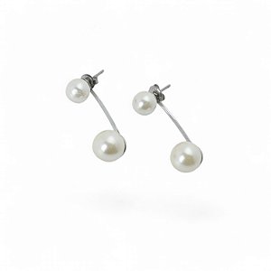 Brinco Ear Jacket Peróla 8mm e 11mm