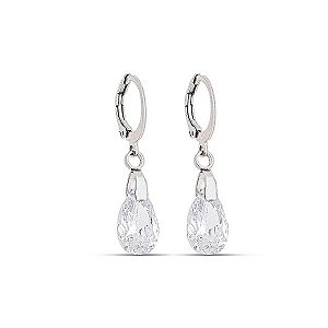 Brinco Click Gota Zircônia 12x8mm