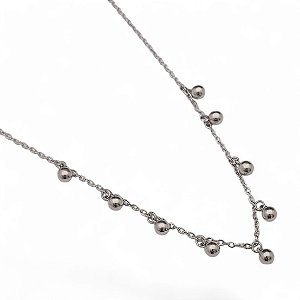 Colar Bolinhas Penduradas 6mm