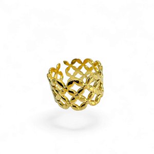 Anel Malha de Aço Gold