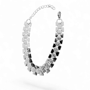 Pulseira Hexagonal Brilho