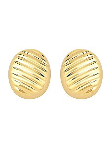 Brinco Oval Texturizado