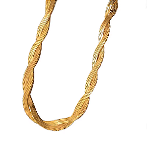 Conjunto Colar Trançado + Pulseira | Gold