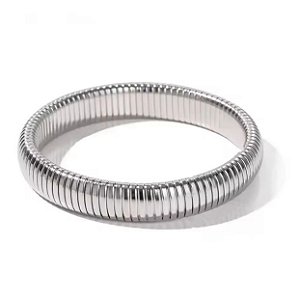 Pulseira Flex Snake 12mm | Prateada