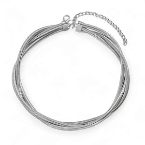 Choker Tripla | Prateada
