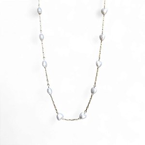 Choker Pérolas Corações | Gold