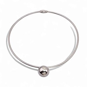 Colar Esfera Luxo | Prateado