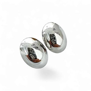 Brinco Oval Prateado