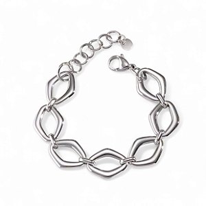 Pulseira Maxi Elos Losango | Prateada